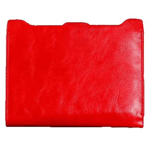 SUICRA Damen Geldbörse Kreative Leder Reißverschluss Frauen Brieftasche Luxus Taschen Karteninhaber Mode Großraum Münze Geldbörsen Passportabdeckung Brieftaschen Geschenk (Color : Red) von SUICRA