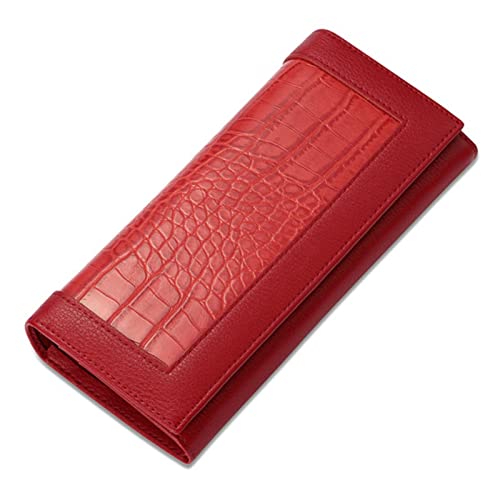 SUICRA Damen Geldbörse Luxus-Frauen-Geldbörsen Lange Brieftasche weibliche Ledergeldbörse ICH WÜRDE Karteninhaber Frauen Geldbörsen Ladies Clutch Phone von SUICRA