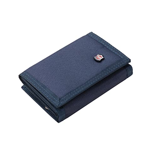 SUICRA Damen Geldbörse Men 3-fold Coin Purse Solid Color Canvas Wallet with Card Pack (Color : Blue) von SUICRA