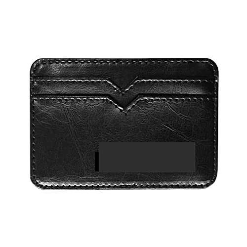 SUICRA Damen Geldbörse MenWallet Small Leather Magic Wallet with Coin Purse Men Mini Wallet Money Bag Credit Card Clip Clip Cash Wallet (Color : Black) von SUICRA