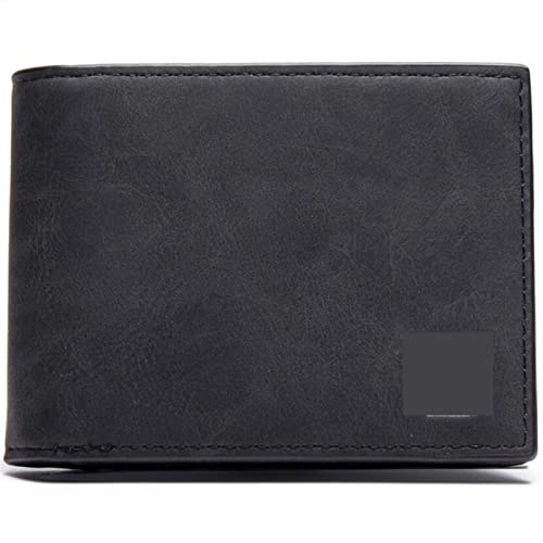 SUICRA Damen Geldbörse Mini Men Luxury Business Wallet Card Holder Man Purse Coin Bag Zipper Gift for Men (Color : Black) von SUICRA