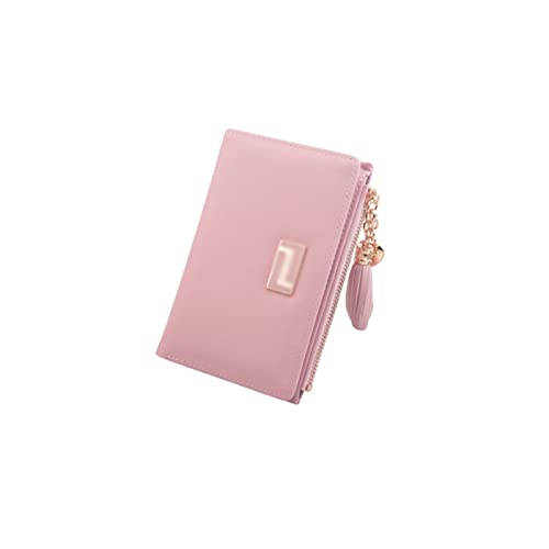 SUICRA Damen Geldbörse Mode Frauen Geldbörse mittel Langen einfachen Webart Quaste Reißverschluss Geldbörsen Geldbörsen und Handtaschen Designer Frau Geldbörsen (Color : Pink) von SUICRA