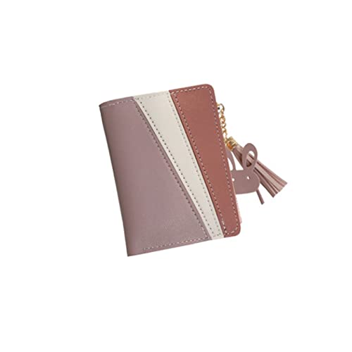 SUICRA Damen Geldbörse Mode Hit Farbe Frauen Quasten Kurze Brieftaschen Taschen Reißverschluss Pu. Lederkartenhalter Anhänger Münze Geldbörse Karten Cash Clutch Geld Tasche von SUICRA