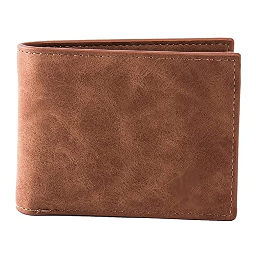 SUICRA Damen Geldbörse Mode Pu. Brieftasche mit Leder Männer mit Münzbeutel Reißverschluss Kleine Geld Geldbörsen Dollar Slim Geldbörse Geld Geldbörse (Color : Brown Wallet) von SUICRA