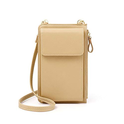 SUICRA Damen Geldbörse Neue Damen Clutch Messenger Mode-Telefon-Beutel-Mappen-Frauen-Mappe (Color : Bruin) von SUICRA