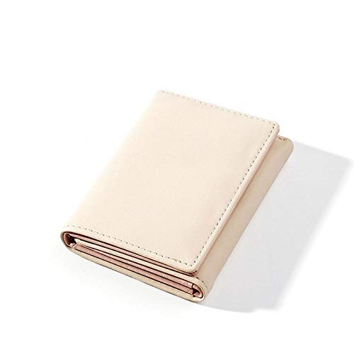 SUICRA Damen Geldbörse Neue Damen Short Wallet Einfache Multifunktions3 Fold Wallet Liebe Multi-Card Wallet Querschnitt Geldbörse (Color : Apricot) von SUICRA