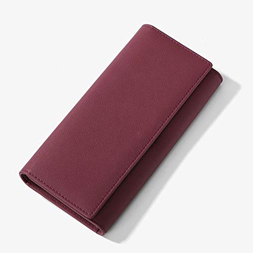 SUICRA Damen Geldbörse Neue Entwurfs-Frauen-Mappen-große Kapazitäts-Kartenhalter-Geldbeutel Weibliche Wallet (Color : Red) von SUICRA