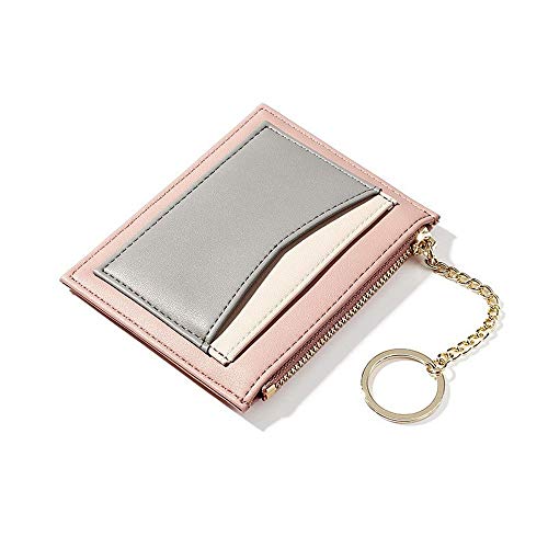 SUICRA Damen Geldbörse Neue Geldbörse Mode Multi-Card-Reißverschluss-Karten-Paket Multifunktions-Wallet (Color : Pink) von SUICRA