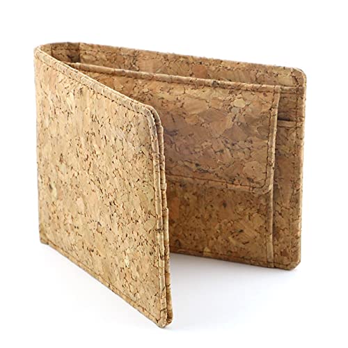 SUICRA Damen Geldbörse New Cork Short Coin Purse Wallet Men Women Business Card Holder European Mini Money Bag Environmental Friendly Wallet von SUICRA