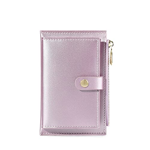 SUICRA Damen Geldbörse Pearl LaserLeather Zipper WomenWallet Short Ladies Coin Purse Female Money Bag Clip Credit Card Holder Clutch (Color : Purple) von SUICRA