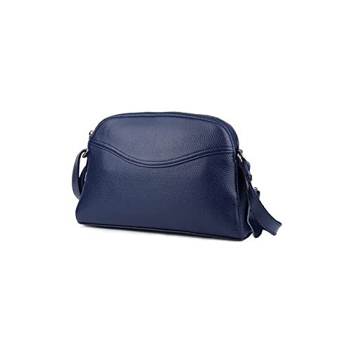 SUICRA Damen Geldbörse Rindsleder Frauen Taschen Frauen Leder Messenger Bags Mode Klappe Tasche (Color : Blue) von SUICRA