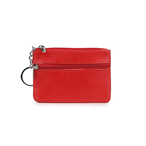 SUICRA Damen Geldbörse Rindsleder Key Brieftasche Mode-Stil Haushälterin Multifunktions-Frauen-Schlüsselbeutel (Color : Red) von SUICRA