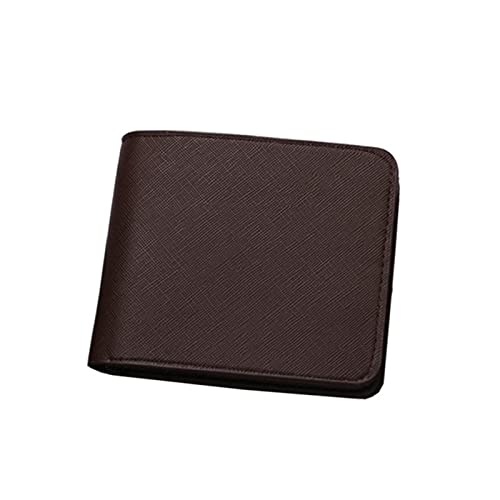 SUICRA Damen Geldbörse Short Wallet for Men Black/Coffee Credit Card Holder PU Leather MenPurse 8 Card Slots + 2 Big Position Cardholder Wallet Case (Color : Coffee) von SUICRA