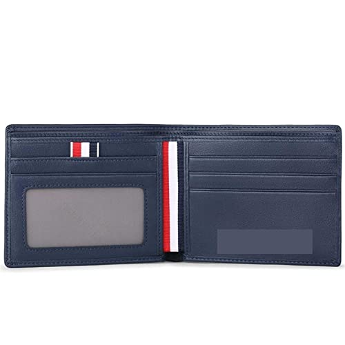 SUICRA Damen Geldbörse Soft Men Wallet Ultra Slim Credit Card Holder Genuine Leather Multi Card Case Purse Business Portable Wallet (Color : Blue) von SUICRA