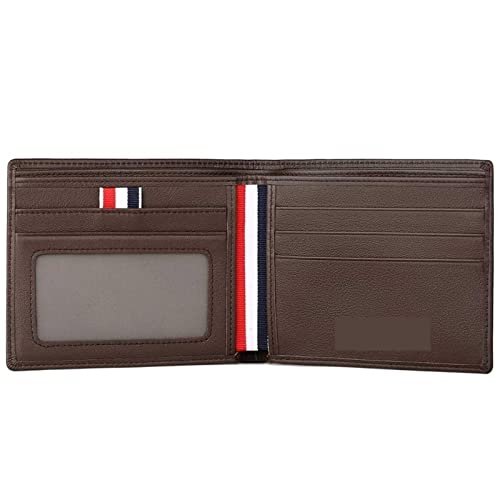 SUICRA Damen Geldbörse Soft Men Wallet Ultra Slim Credit Card Holder Genuine Leather Multi Card Case Purse Business Portable Wallet (Color : Bruin) von SUICRA