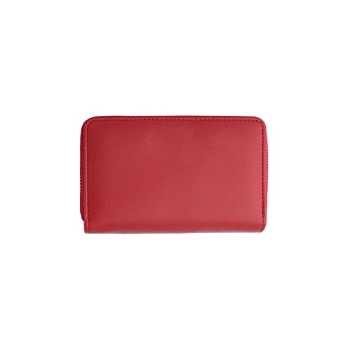 SUICRA Damen Geldbörse Wallets for Women Genuine Leather Women Purses Classic Ladies Card Holder Luxury Coin Clutch Money Handbag (Color : Red) von SUICRA