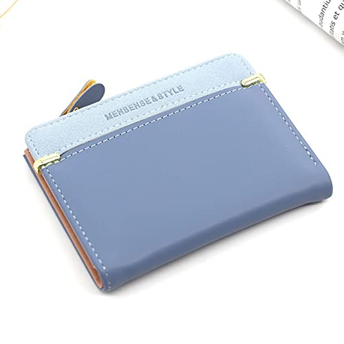 SUICRA Damen Geldbörse Women& Wallet Short Women Coin Purse Fashion Wallets for Woman Card Holder Small Ladies Wallet Female Hasp Mini Clutch for Girl (Color : Blue) von SUICRA