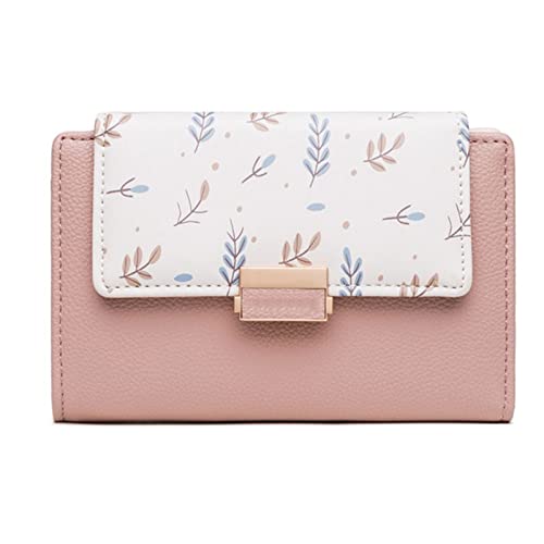 SUICRA Damen Geldbörse Womens Wallet Kleine Bifold Kreditkartenhalter Brieftasche Womens Münzbörse Pu. Leder-Reißverschluss-Druckmappe mit ICH WÜRDE Fenster von SUICRA