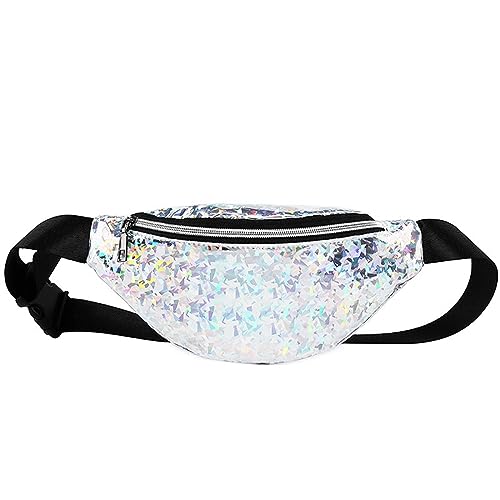 SUICRA Damen-Umhängetaschen Fashion Sequins Holographic Feminina Waist Pack Women's Chest Waist Bag Women Belt Bag Bum Bag von SUICRA