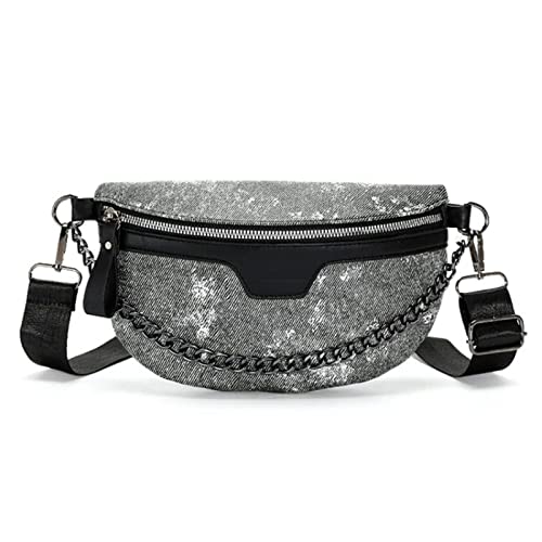 SUICRA Damen-Umhängetaschen Female Ethnic Style Waist Bag with Adjustable Strap Variegated Color Fanny Pack with Fringe von SUICRA