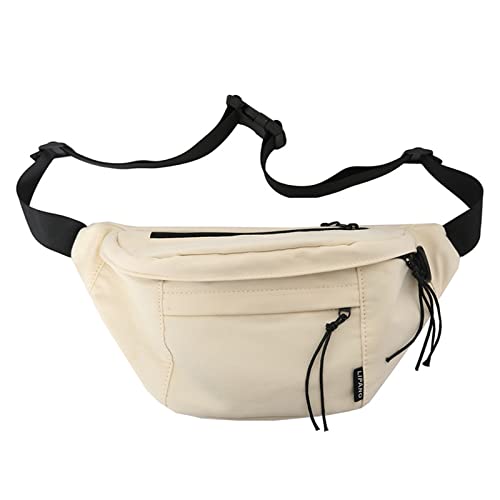 SUICRA Damen-Umhängetaschen Large Capacity Storage Waist Bag Canvas Pack for Men Women Big Blet Bag Multi-Functional Chest Bags Shoulder Bag Dumpling Shape von SUICRA