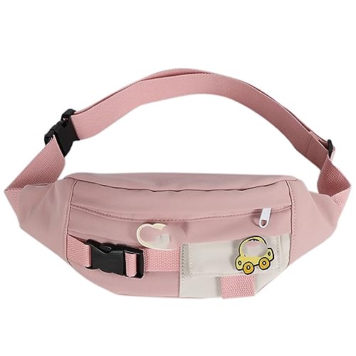 SUICRA Damen-Umhängetaschen Waist Bags for Women Canvas Leisure Solid Color Pack for Girls Cute Crossbody Chest Bag Belt Waist Packs von SUICRA