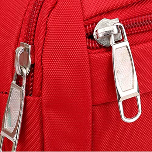 SUICRA Handtaschengriff-Geldbörsen Unisex Waist Men Women Travelling Phone Money Pouch Banana Bags Female Belt Bag (Color : Red) von SUICRA