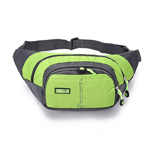 SUICRA Handtaschengriff-Geldbörsen Women and Man NewSports Fashion Waterproof Chest Bag Unisex Waist Bag Ladies Waist Packs Belly Belt Bag (Color : Green) von SUICRA