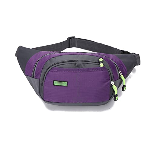 SUICRA Handtaschengriff-Geldbörsen Women and Man NewSports Fashion Waterproof Chest Bag Unisex Waist Bag Ladies Waist Packs Belly Belt Bag (Color : Purple) von SUICRA