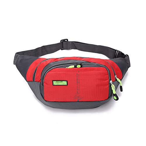 SUICRA Handtaschengriff-Geldbörsen Women and Man NewSports Fashion Waterproof Chest Bag Unisex Waist Bag Ladies Waist Packs Belly Belt Bag (Color : Red) von SUICRA