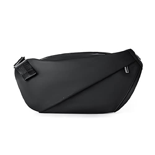 SUICRA Herren-Schultertaschen Men's Black Waist Bag Waterproof Nylon Chest Bag Travel Storage Cross Bag Belt Bag von SUICRA