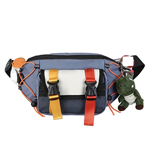 SUICRA Herren-Schultertaschen Men's Waist Bag, Chest Bag, Boy's Chest Circumference, Mobile Phone Wallet, Men's Canvas Backpack, Men's Bag (Color : B) von SUICRA