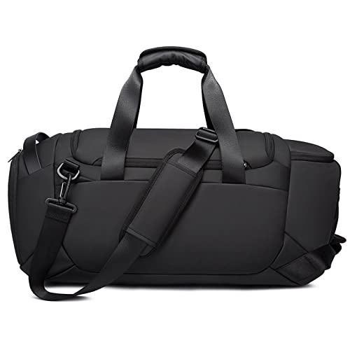 SUICRA Herren-Tragetaschen Multifunctional Customize Sports Waterproof Gym Luggage Travel Bags Travel suitcases (Color : Black) von SUICRA