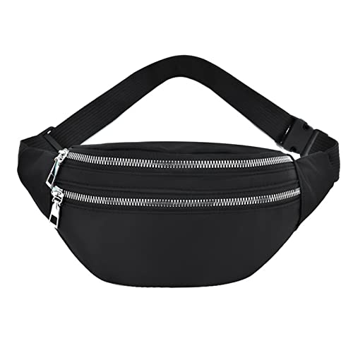 SUICRA-Hüfttaschen 1PC Women Waist Bag Men Fanny Pack Female Banana Bag Hip Bum Money Pouch Ladies (Color : Black) von SUICRA