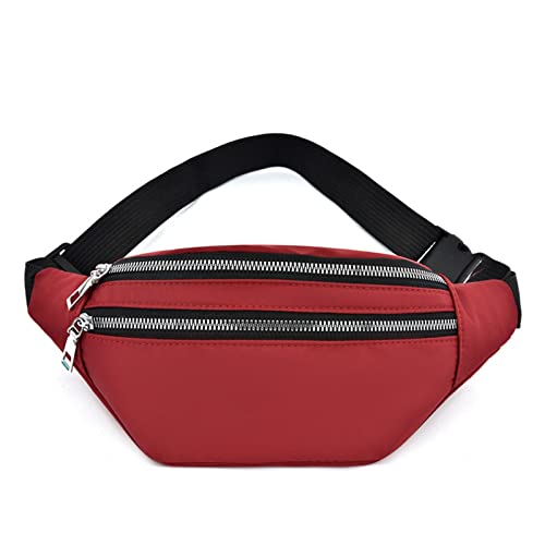 SUICRA-Hüfttaschen 1PC Women Waist Bag Men Fanny Pack Female Banana Bag Hip Bum Money Pouch Ladies (Color : Red) von SUICRA