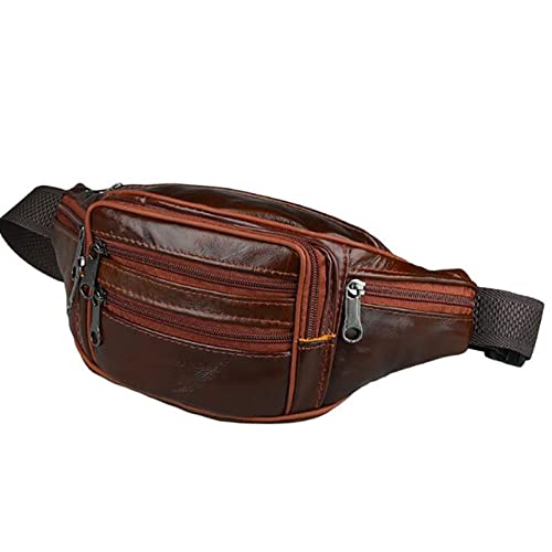 SUICRA-Hüfttaschen Brust Taille Tasche Vintage Männer Große Kapazität Crossbody Reise Reißverschluss wasserdichte Fanny Multifunktions-Taschen (Color : 2) von SUICRA