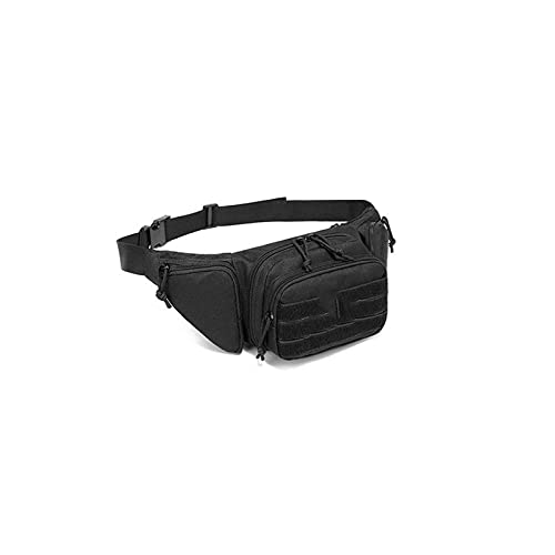 SUICRA-Hüfttaschen Taktische Fanny Pack Military Taille Tasche Utility Hüfte Packtasche mit verstellbarem Riemen für draußen Wandern Reisen Telefon Gürtel Taschen (Color : Black) von SUICRA