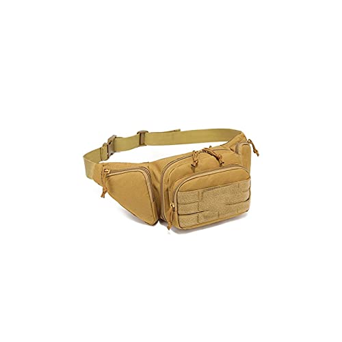 SUICRA-Hüfttaschen Taktische Fanny Pack Military Taille Tasche Utility Hüfte Packtasche mit verstellbarem Riemen für draußen Wandern Reisen Telefon Gürtel Taschen (Color : Bruin) von SUICRA