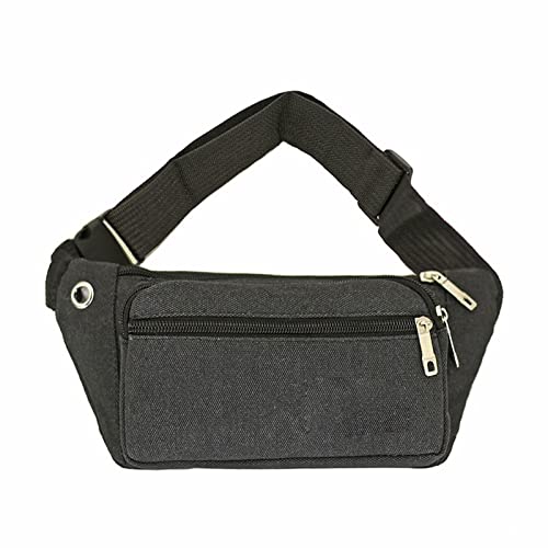 SUICRA-Hüfttaschen Verdickte Leinwand Taille Taschen Gürteltasche Brusttelefon Pouch Bump Bag Casual Crossbody Brieftasche Gürtel Schulter Reise Sport Geldbörse Tasche (Color : 1) von SUICRA