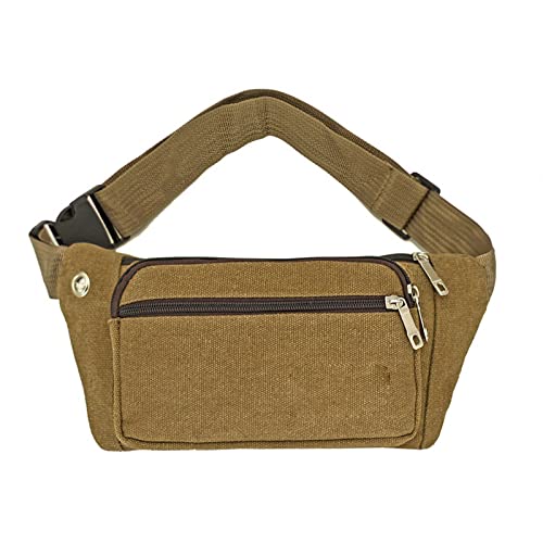 SUICRA-Hüfttaschen Verdickte Leinwand Taille Taschen Gürteltasche Brusttelefon Pouch Bump Bag Casual Crossbody Brieftasche Gürtel Schulter Reise Sport Geldbörse Tasche (Color : 3) von SUICRA