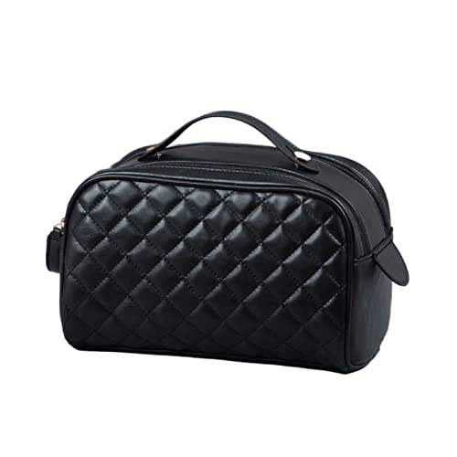 SUICRA Kosmetiktaschen Portable Travel Toiletry Makeup Bag Multifunction Cosmetic Organizer Large Capacity Cosmetic Bag for Women Girl (Color : Black) von SUICRA