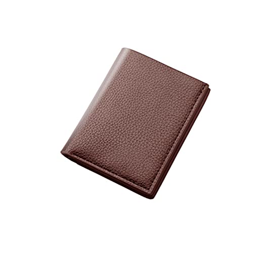 SUICRA Leder-Geldbörse Brieftasche Männer Mini Kreditkarteninhaber Gelddesign Für männliche berühmte Casyal Geldbörse Tasche Mini Kurz (Color : Bruin) von SUICRA