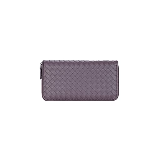 SUICRA Leder-Geldbörse Business Herren Kupplungsbeutel Leder Kupplung Geldbörse Brieftasche for Männer Organizer Halter Armband Tasche (Color : Purple, Size : Medium) von SUICRA