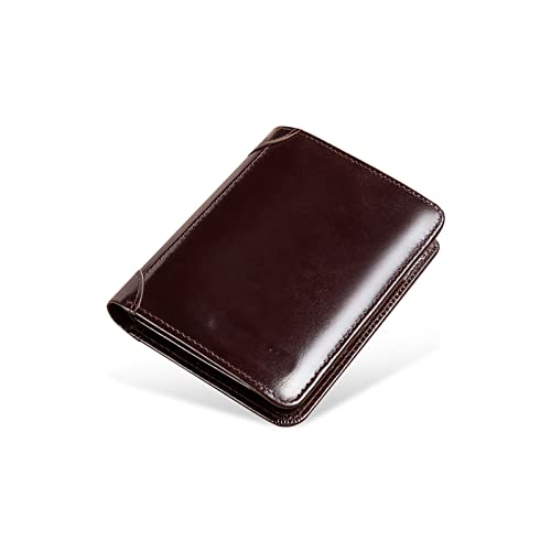 SUICRA Leder-Geldbörse Classic Style Wallet Genuine Leather Men Wallets Short Male Purse Card Holder Wallet Men von SUICRA