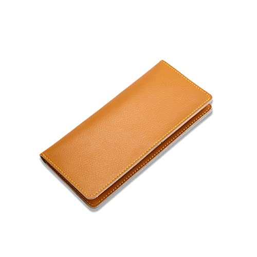 SUICRA Leder-Geldbörse Genuine Leather Men Long Wallet Women Long Purse Male Slim Money Bag Female Credit Card Holder Thin Two Fold Clutch for Ladies von SUICRA