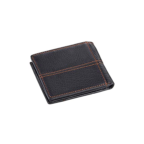 SUICRA Leder-Geldbörse Kuh Echtes Leder Männer Geldbörsen Mode Splice Geldbörse Preis Original Marke Brieftaschen, Gepäck und Taschen (Color : Grijs) von SUICRA