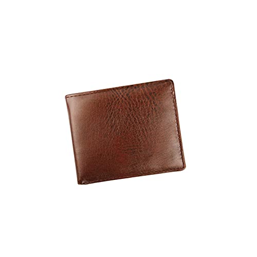 SUICRA Leder-Geldbörse Männer Business Bifold Wallet Männer PU. Lederkredite ICH WÜRDE Kartenhalter Fall Feste Geldbörse Taschen Taschen (Color : Bruin) von SUICRA