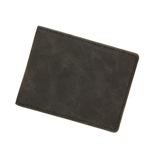 SUICRA Leder-Geldbörse Männer Geldbörse Luxus Leder Solide Slim Kleine Brieftaschen Männer Leder Kurzer Kreditkarteninhaber Münze Geldbörse Business Geldbörsen Männliche Totes (Color : Black) von SUICRA