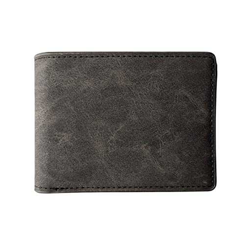 SUICRA Leder-Geldbörse Männer Geldbörsen Kleine Geld Geldbörsen Geldbörsen Preis Top Männer dünne Brieftasche mit Münzbeutel Reißverschluss Brieftasche (Color : Black Wallet) von SUICRA