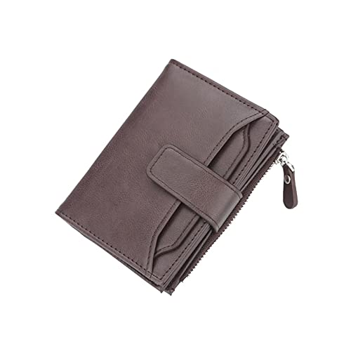 SUICRA Leder-Geldbörse Männer Geldbörsen Mode Kurzer Zipper Kartenhalter Herren Leder Geldbörse Feste Münze Tasche Männliche Geldbörse (Color : C) von SUICRA